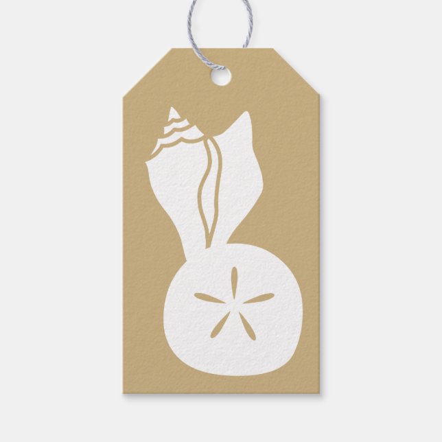 Summer Seashells in Sand Gift Tag (Front)