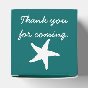 Summer Seashells in Teal Favour Box