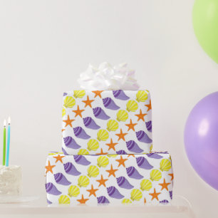 Summer Seashells Sea Shells Beach Conch Starfish Wrapping Paper