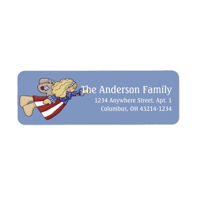 Summer Season Angel Return Address Labels (Front)