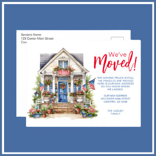 Summer Season Family Moving Announcement Postcard