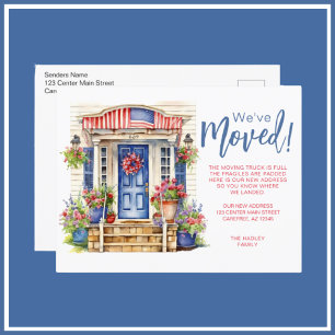 Summer Season Family Moving Announcement Postcard