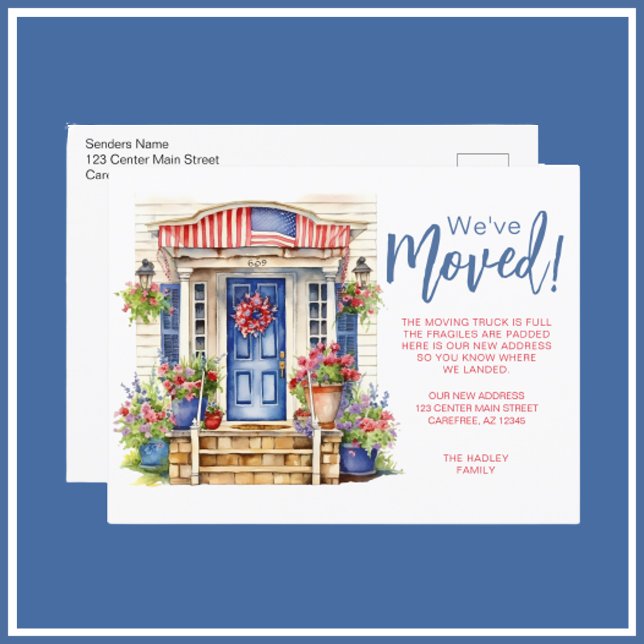 Summer Season Family Moving Announcement Postcard (Creator Uploaded)