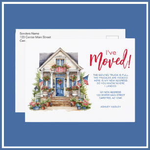 Summer Season Moving Announcement Postcard