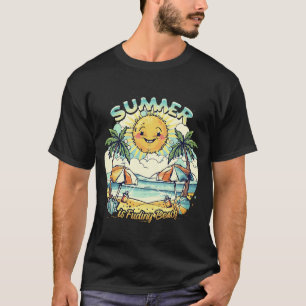summer see beach t-shirt design template