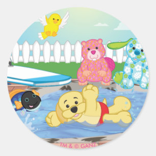 Summer Sensation Pool Classic Round Sticker