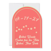 Summer Shades Red & Lime Arched Wedding Invite