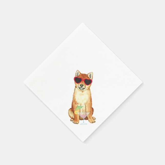 Summer Shiba Inu Napkin (Corner)