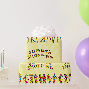 Summer Shopping Wrapping Paper