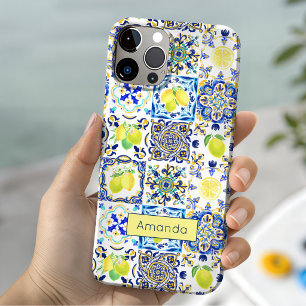Summer Sicilian Amalfi Mediterranean majolica iPhone 15 Case