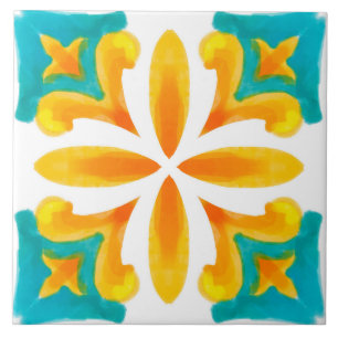 Summer ,Sicilian tiles ,majolica,ceramic tile 