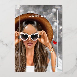 Summer Silver Faux Bokeh Bachelorette Party