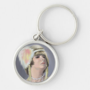 Summer Siren Portrait Keychain