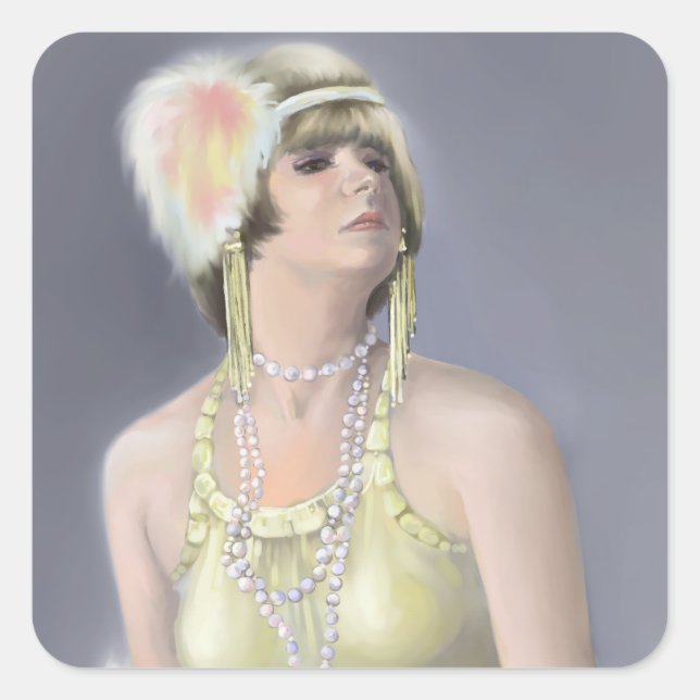 Summer Siren Square Sticker (Front)