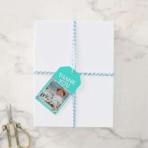 Summer Sky Blue Boys 1st Birthday Gift Tags