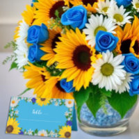 Summer Sky Blue Floral Wedding