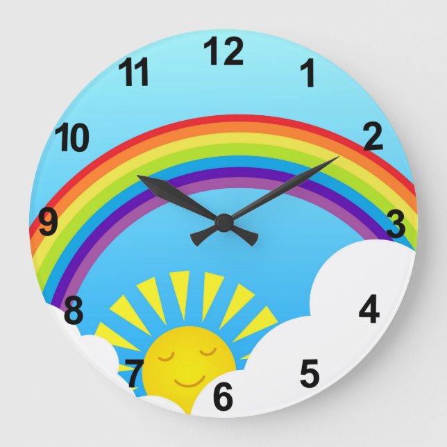 Summer sky large clock (Front)