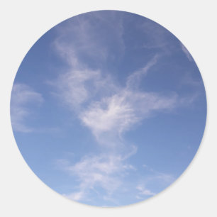 Summer Sky with Mild clouds Classic Round Sticker