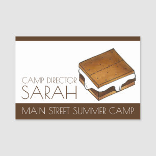Summer Sleepaway Camp Counsellor S'mores Smores Name Tag