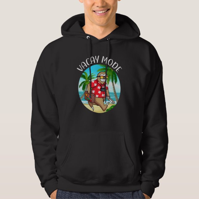 Summer Sloth Sunrise Sunburn Sunset Repeat Vacay M Hoodie (Front)
