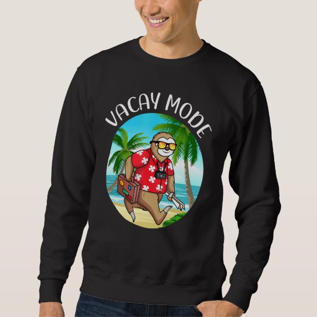 Summer Sloth Sunrise Sunburn Sunset Repeat Vacay M Sweatshirt (Front)