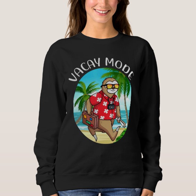 Summer Sloth Sunrise Sunburn Sunset Repeat Vacay M Sweatshirt (Front)