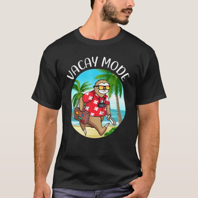 Summer Sloth Sunrise Sunburn Sunset Repeat Vacay M T-Shirt (Front)
