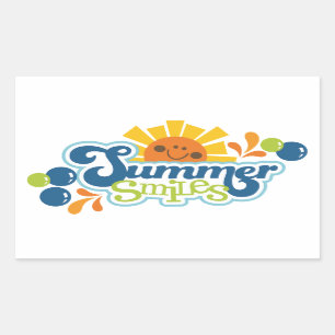 Summer Smiles Rectangular Sticker