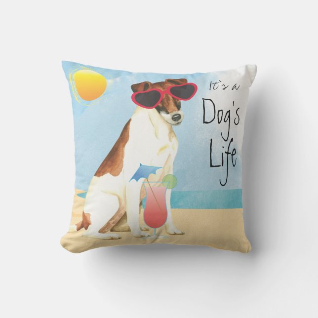 Summer Smooth Fox Terrier Cushion (Front)