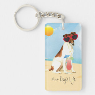 Summer Smooth Fox Terrier Key Ring