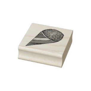 Summer Sno Snow Cone Snocone Shaved Ice Snoball Rubber Stamp