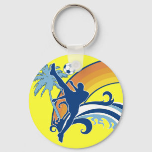 summer soccer. key ring