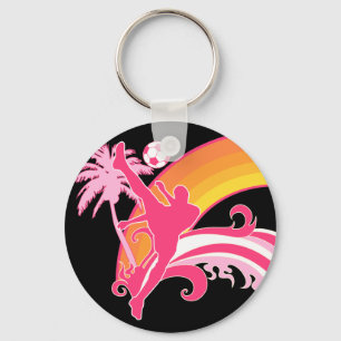 summer soccer. key ring