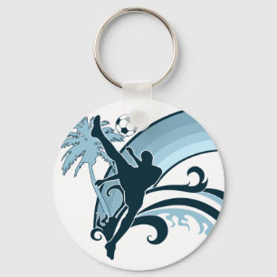 summer soccer. key ring