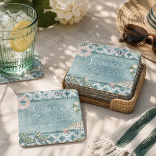 Summer Social Club Pool Party Coasters