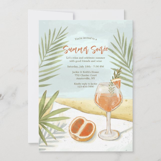 Summer Soirée Invitation (Front)