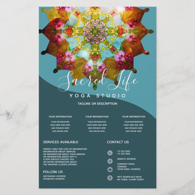 Summer Sol Mandala Flyer (Front)