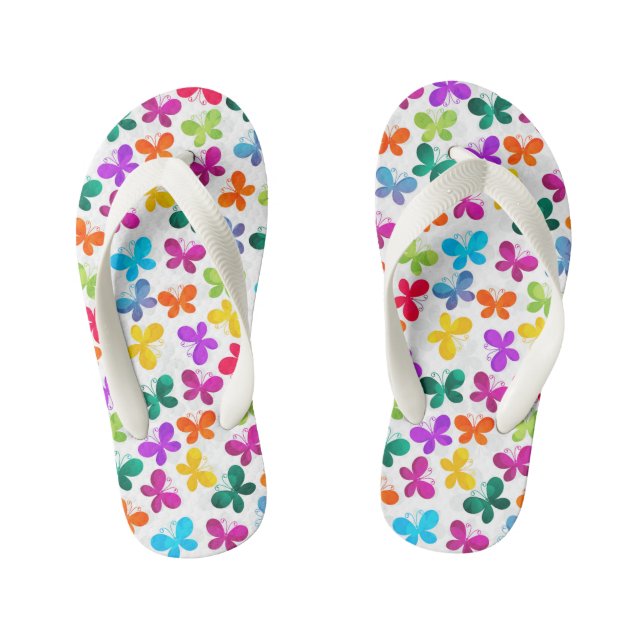 Summer Sole Food Butterflies Flip Flops (Footbed)