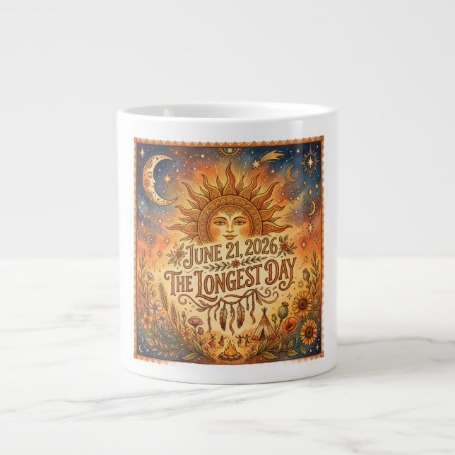 Summer Solstice 2026 Mug Celestial Sun Moon (Front)