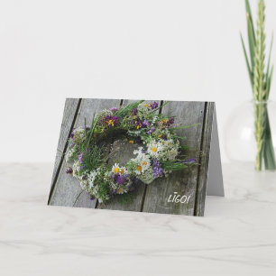 Summer solstice greeting card