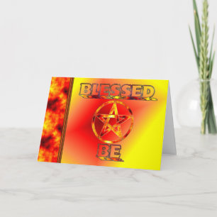 Summer Solstice Pagan Pentagram Card