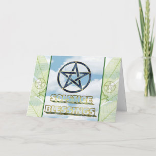 Summer Solstice Pagan Pentagram Card