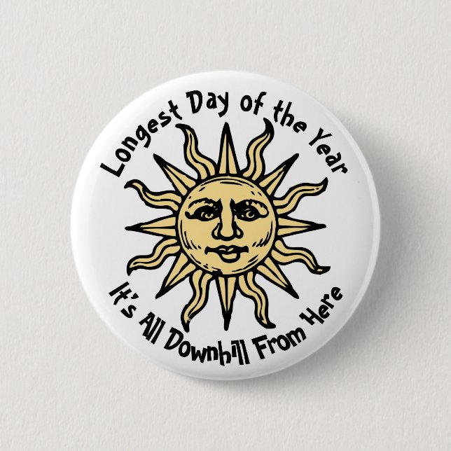 Summer Solstice Poem 6 Cm Round Badge (Front)