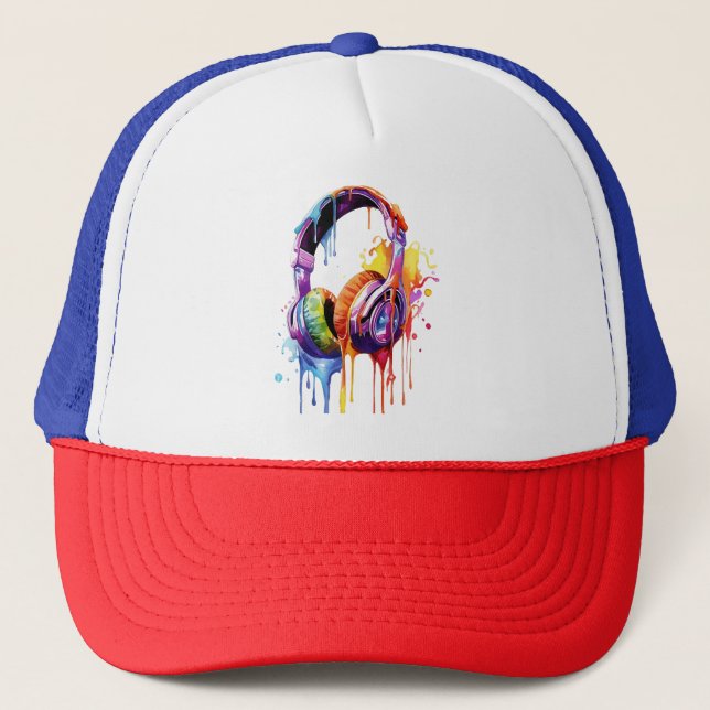 Summer Soundwaves  Trucker Hat (Front)