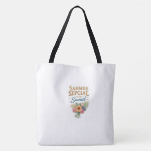 Summer Special Floral Die-Cut Sticker Vintage Tote Bag