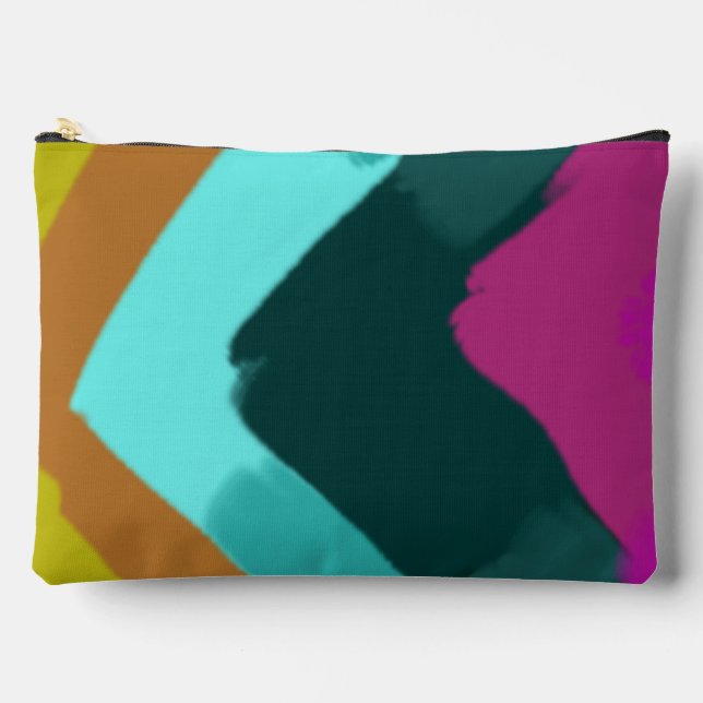 Summer Splash Colorful Abstract Art  Accessory Pouch (Front)