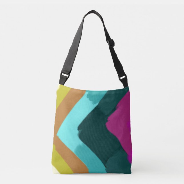 Summer Splash Colorful Abstract Art  Crossbody Bag (Front)