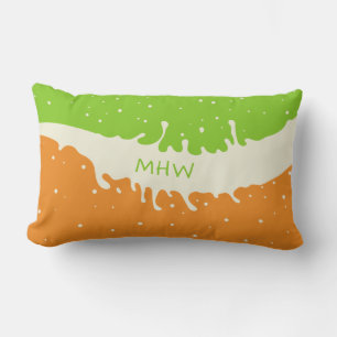 Summer Splash custom monogram throw pillows