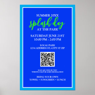 Summer Splash Day at the Park   Outdoor Event Poster