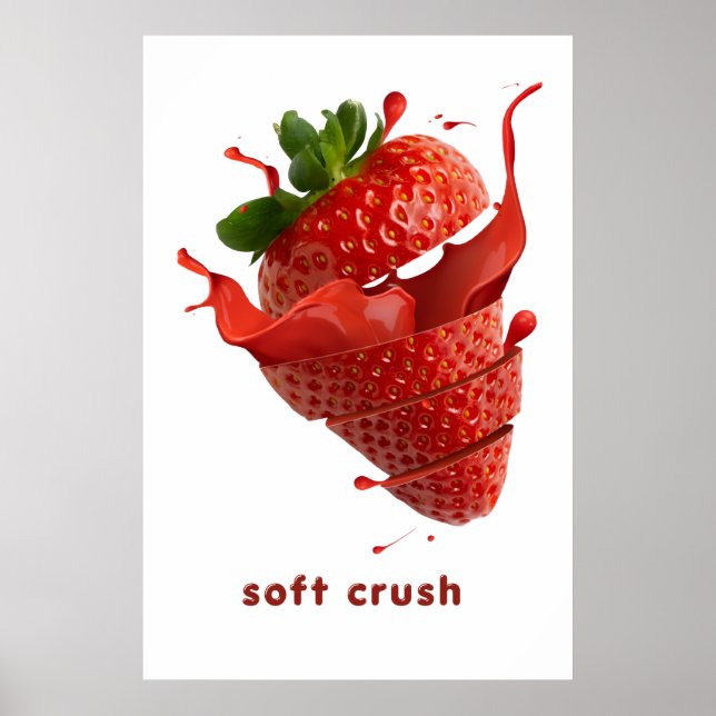 Summer Splash Fruit Wall Art Poster (Front)